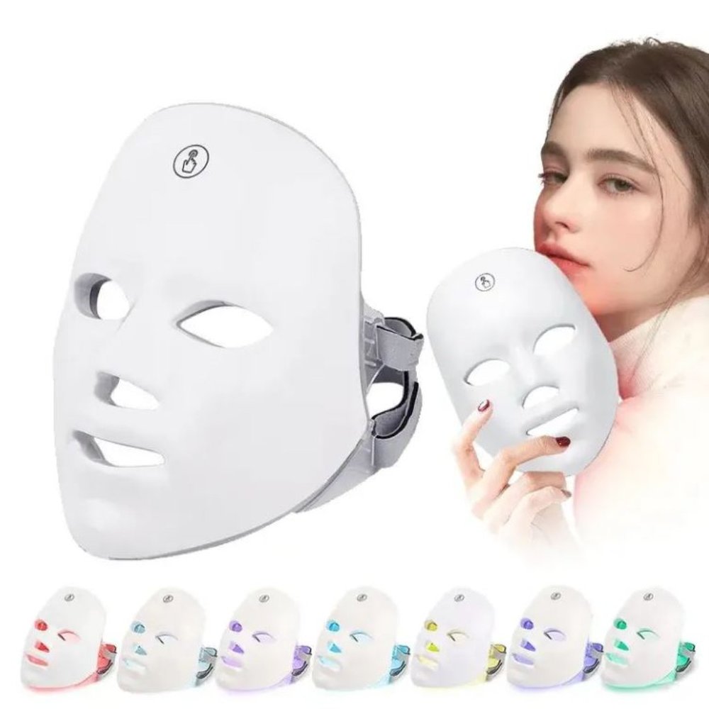 LED Face Mask 7 Colors Light Rejuvenation Facial Skin Care Mask (Rechargeable)